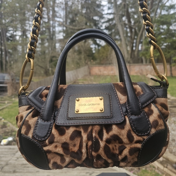 Dolce & Gabbana Brown and Black Hand Bag Calf Leather - Picture 3 of 15